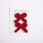 Knitted Bows (Crimson)