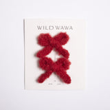 Knitted Bows (Crimson)
