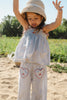 Ruffle Pant Set (Blue Gingham/Cherry)