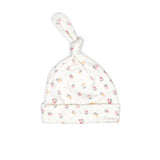 Pointelle Knot Hat (Natural Flowers)