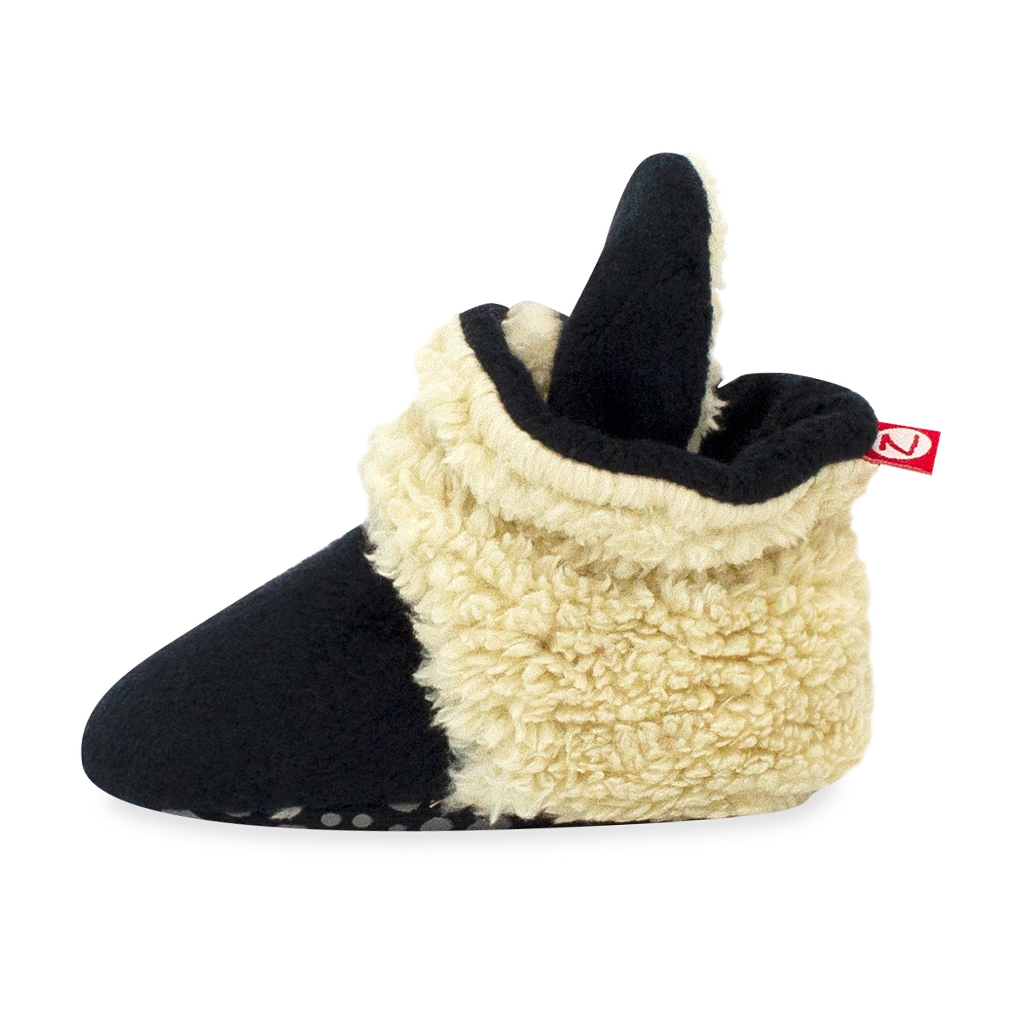 Furry Baby Gripper Bootie (Black)