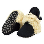Furry Baby Gripper Bootie (Black)