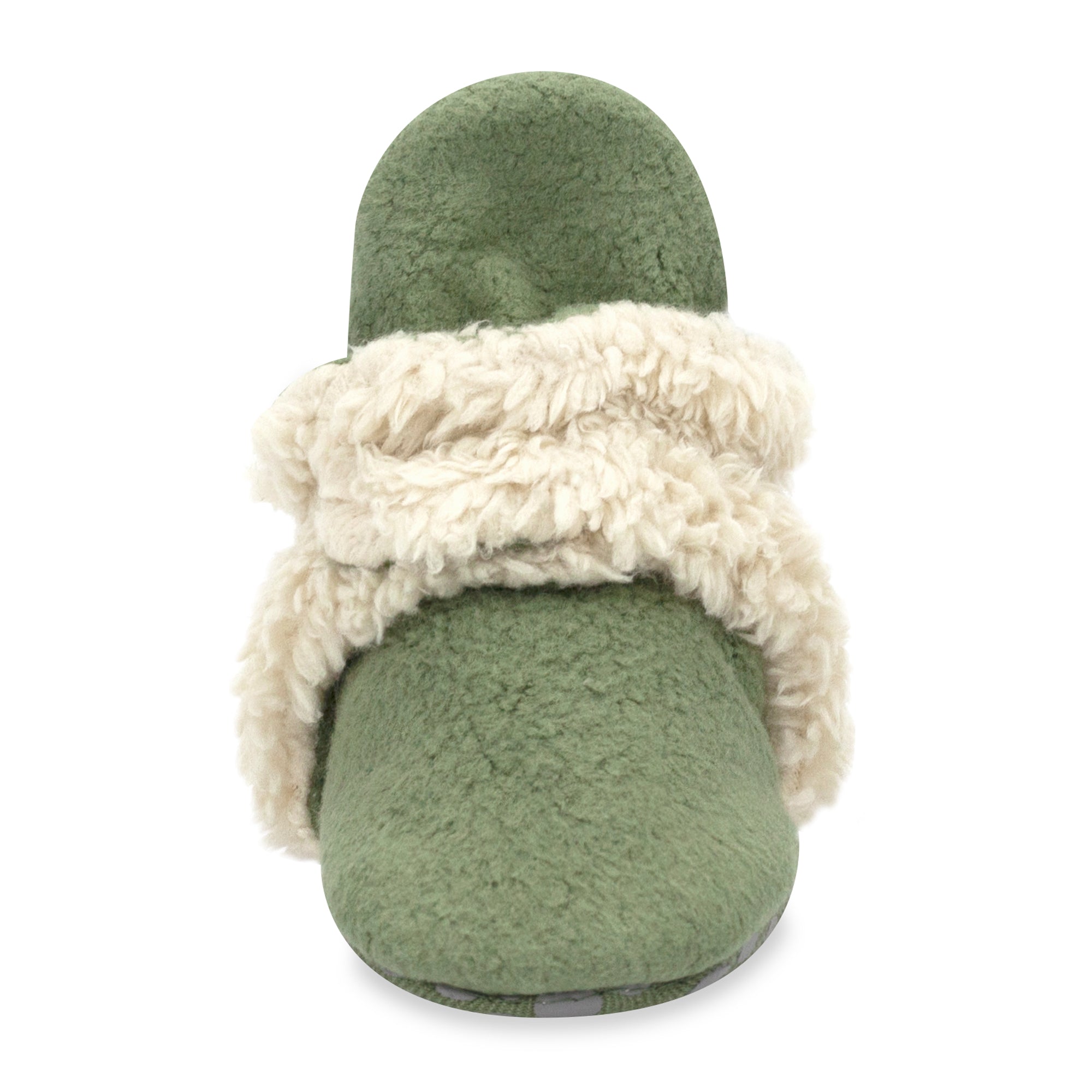 Furry Baby Gripper Bootie (Olive)