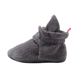 Fleece Gripper Baby Bootie (Gray)