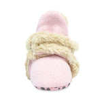 Furry Baby Gripper Bootie (Baby Pink)