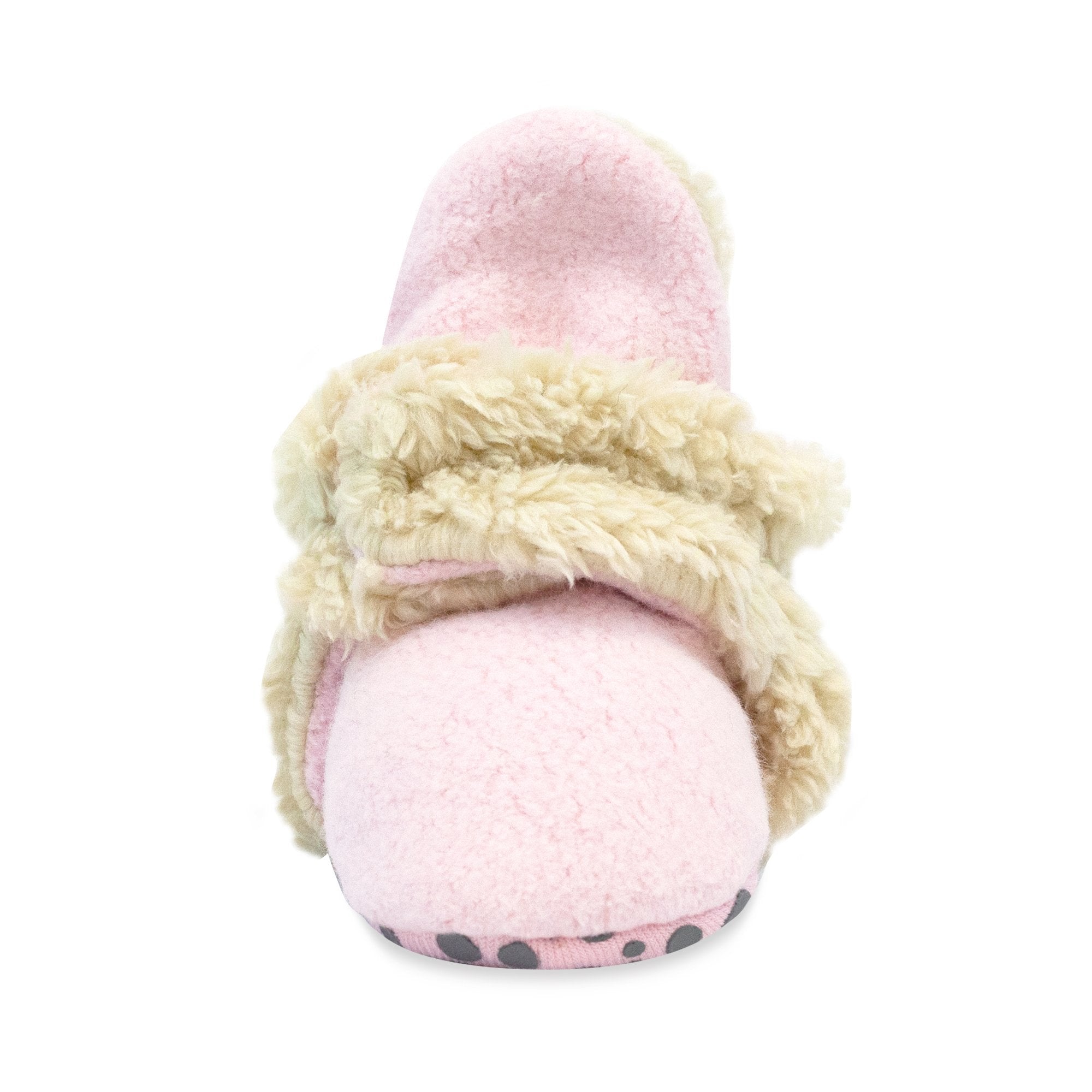 Furry Baby Gripper Bootie (Baby Pink)