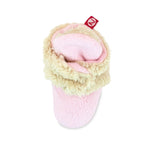 Furry Baby Gripper Bootie (Baby Pink)
