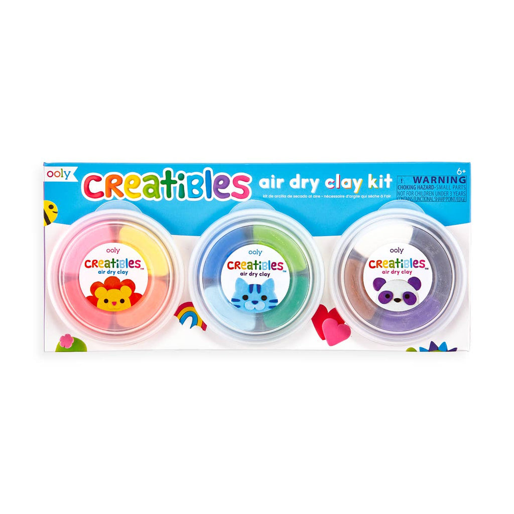 Creatibles Air Dry Clay Kit (12 Colors + 3 Tools)