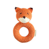 Ring Hand Crocheted Rattle (Fox)